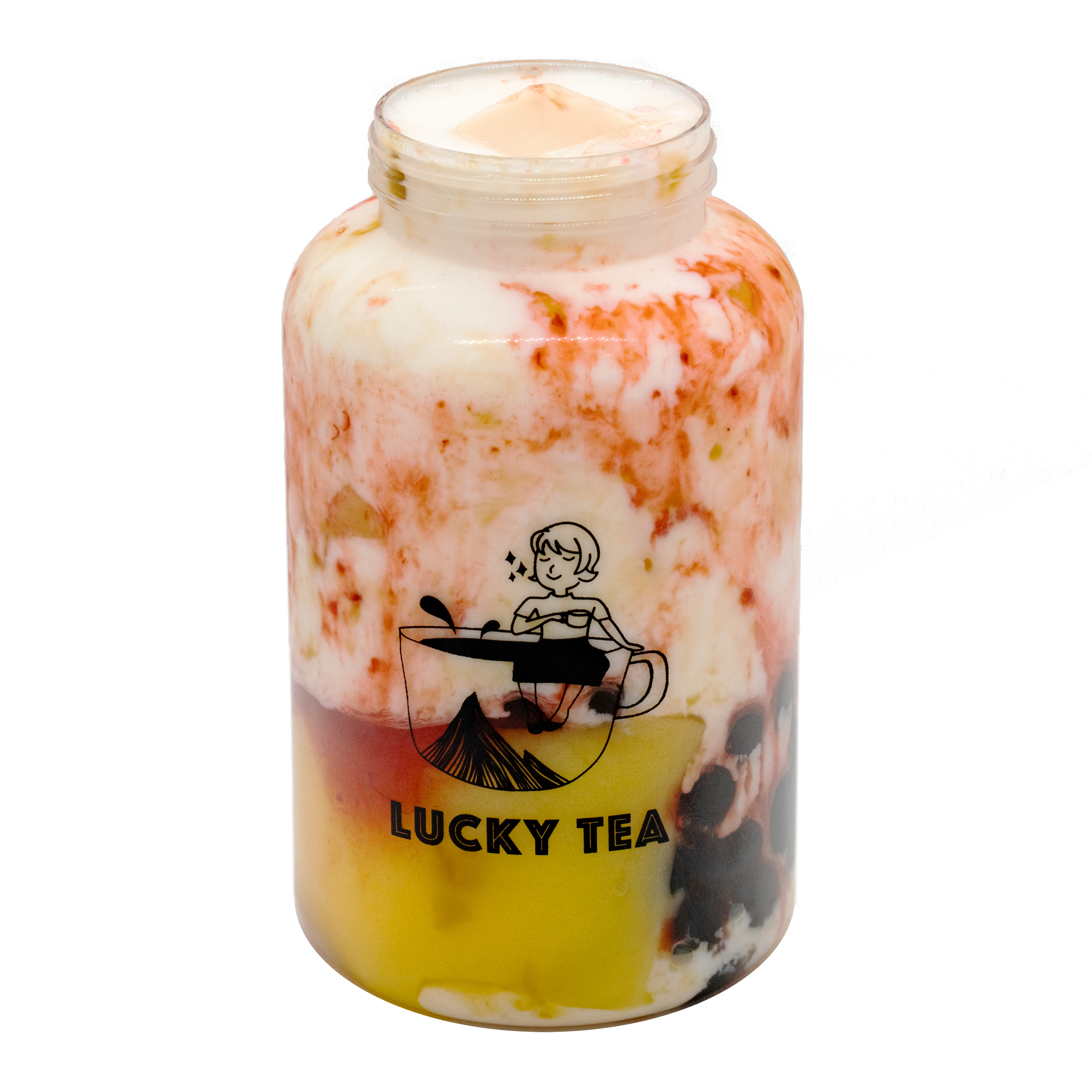 L5 Strawberry Iced Milky (No Caffeine) | Lucky Tea